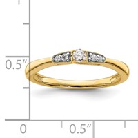 14K Yellow Gold 0.12 Carat Lab Grown Diamond VS SI+ G+ Complete Petite Engagement Ring view 4
