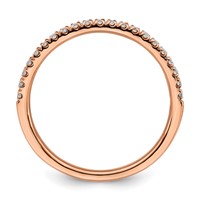 14K Rose Gold 0.25 Carat Lab Grown Diamond VS SI+ G+ Complete Wedding Band view 2