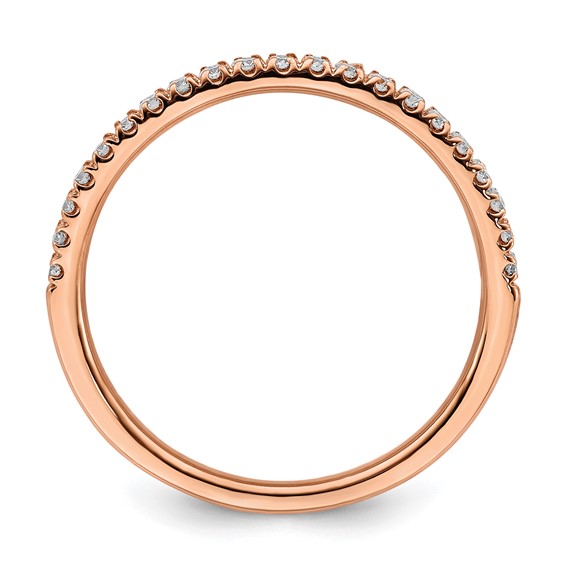 14k Rose Gold 1/4 carat Lab Grown Diamond VS/SI+ G+ Complete Wedding Band