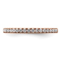 14K Rose Gold 0.25 Carat Lab Grown Diamond VS SI+ G+ Complete Wedding Band view 4