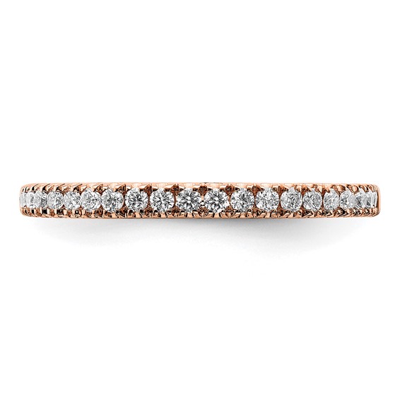 14k Rose Gold 1/4 carat Lab Grown Diamond VS/SI+ G+ Complete Wedding Band