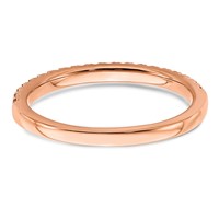 14K Rose Gold 0.25 Carat Lab Grown Diamond VS SI+ G+ Complete Wedding Band view 5
