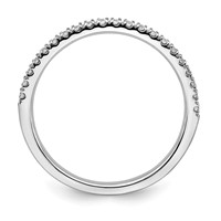 14K White Gold 0.25 Carat Lab Grown Diamond VS SI+ G+ Complete Wedding Band view 2