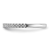 14K White Gold 0.25 Carat Lab Grown Diamond VS SI+ G+ Complete Wedding Band view 3