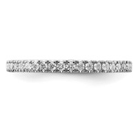 14K White Gold 0.25 Carat Lab Grown Diamond VS SI+ G+ Complete Wedding Band view 4