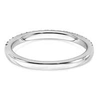 14K White Gold 0.25 Carat Lab Grown Diamond VS SI+ G+ Complete Wedding Band view 5
