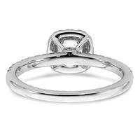 14K White Gold 0.75 Carat Lab Grown Diamond VS SI+ G+ Complete Round Halo Engagement Ring view 5