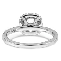 14K White Gold 1 Carat Lab Grown Diamond VS SI+ G+ Complete Round Halo Engagement Ring view 5