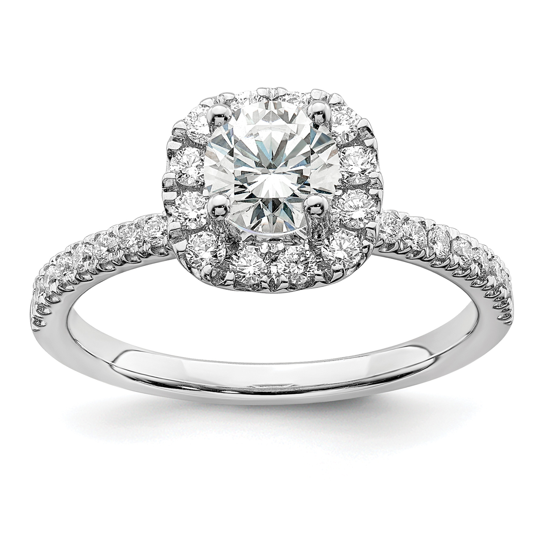 14kw Certified VS DEF Plus Lab Grown Complete Engagement Ring (RM6633E-087C-7WLD)