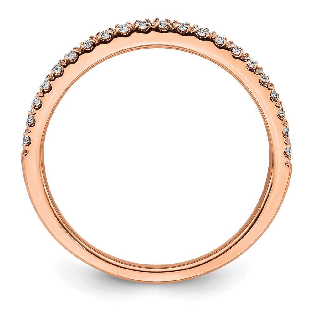 14k Rose Gold 1/4 carat Lab Grown Diamond VS/SI+ G+ Complete Wedding Band (RM6634B-025-7RLG)