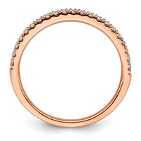14K Rose Gold 0.25 Carat Lab Grown Diamond VS SI+ G+ Complete Wedding Band view 2
