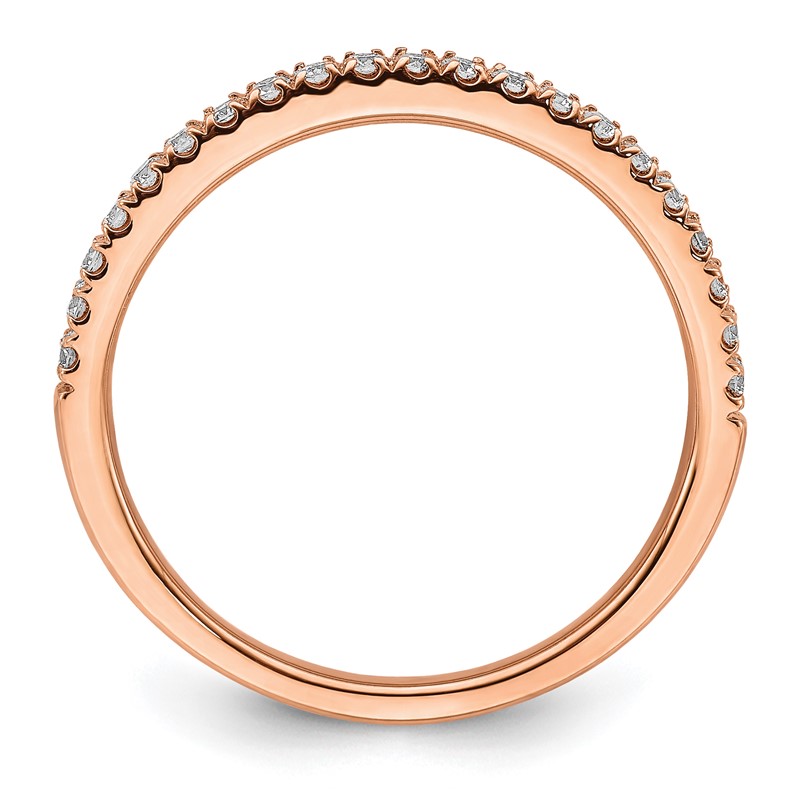 14k Rose Gold 1/4 carat Lab Grown Diamond VS/SI+ G+ Complete Wedding Band