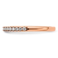 14K Rose Gold 0.25 Carat Lab Grown Diamond VS SI+ G+ Complete Wedding Band view 3