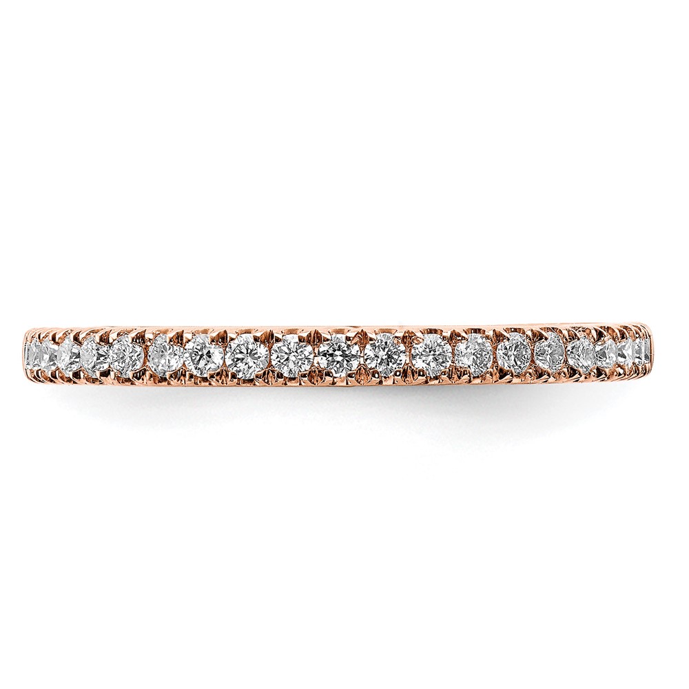 14k Rose Gold 1/4 carat Lab Grown Diamond VS/SI+ G+ Complete Wedding Band (RM6634B-025-7RLG)
