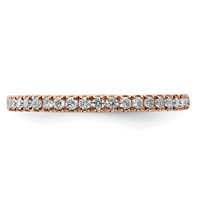 14K Rose Gold 0.25 Carat Lab Grown Diamond VS SI+ G+ Complete Wedding Band view 4