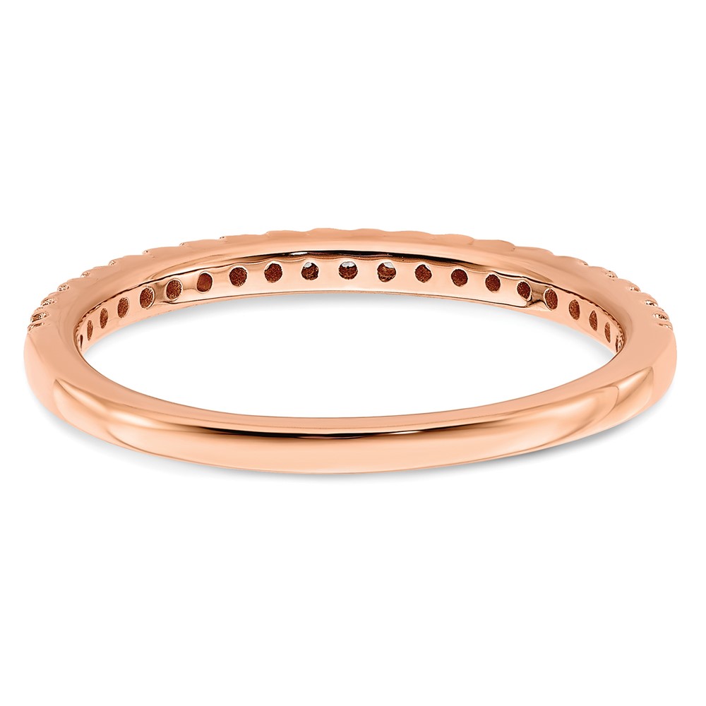 14k Rose Gold 1/4 carat Lab Grown Diamond VS/SI+ G+ Complete Wedding Band (RM6634B-025-7RLG)