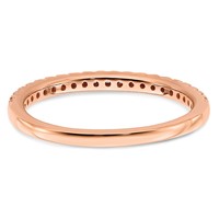 14K Rose Gold 0.25 Carat Lab Grown Diamond VS SI+ G+ Complete Wedding Band view 5