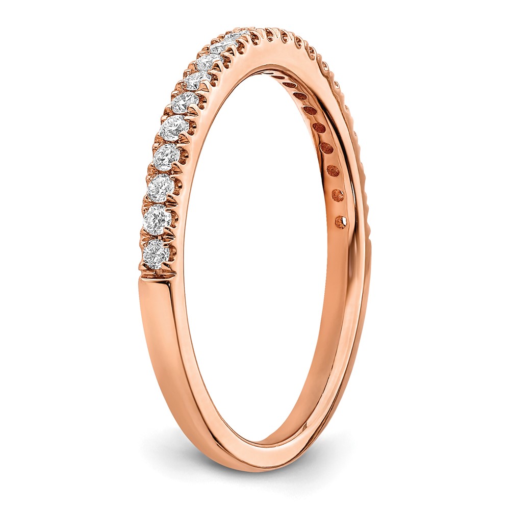 14k Rose Gold 1/4 carat Lab Grown Diamond VS/SI+ G+ Complete Wedding Band (RM6634B-025-7RLG)