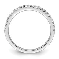 14K White Gold 0.25 Carat Lab Grown Diamond VS SI+ G+ Complete Wedding Band view 2