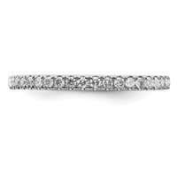 14K White Gold 0.25 Carat Lab Grown Diamond VS SI+ G+ Complete Wedding Band view 4