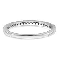 14K White Gold 0.25 Carat Lab Grown Diamond VS SI+ G+ Complete Wedding Band view 5