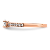 14K Rose Gold 0.50 Carat Lab Grown Diamond VS SI+ G+ Complete Round Engagement Ring view 3