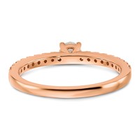 14K Rose Gold 0.50 Carat Lab Grown Diamond VS SI+ G+ Complete Round Engagement Ring view 5