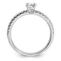 14K White Gold 0.50 Carat Lab Grown Diamond VS SI+ G+ Complete Round Engagement Ring view 2