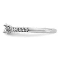 14K White Gold 0.50 Carat Lab Grown Diamond VS SI+ G+ Complete Round Engagement Ring view 3