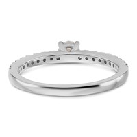 14K White Gold 0.50 Carat Lab Grown Diamond VS SI+ G+ Complete Round Engagement Ring view 5