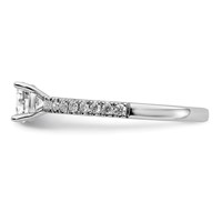 14K White Gold 0.50 Carat Lab Grown Diamond VS SI+ G+ Complete Round Engagement Ring view 3