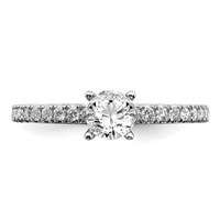 14K White Gold 0.50 Carat Lab Grown Diamond VS SI+ G+ Complete Round Engagement Ring view 4