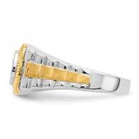 IBGoodman 10K Two-Tone 0.33 Carat Lab Grown Diamond VS SI+ G+ Complete Men's Ring view 3