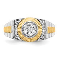 IBGoodman 10K Two-Tone 0.33 Carat Lab Grown Diamond VS SI+ G+ Complete Men's Ring view 4