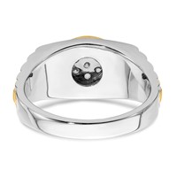 IBGoodman 10K Two-Tone 0.33 Carat Lab Grown Diamond VS SI+ G+ Complete Men's Ring view 5