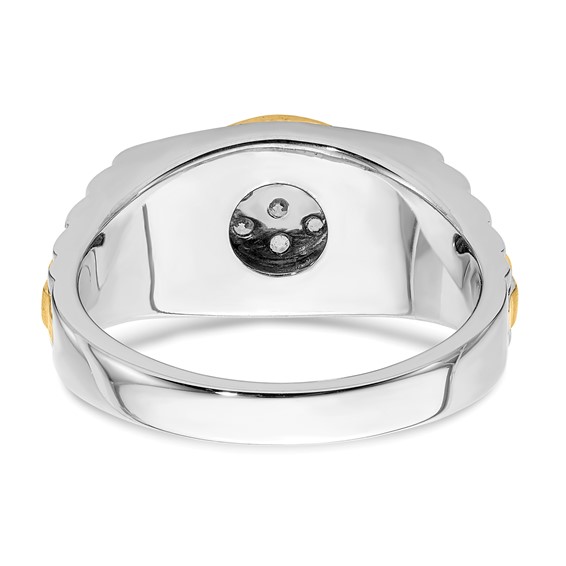 IBGoodman 10k Two-Tone 1/3 carat Lab Grown Diamond VS/SI+ G+ Complete Men's Ring