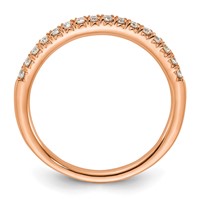 14K Rose Gold 0.25 Carat Lab Grown Diamond VS SI+ G+ Complete Wedding Band view 2