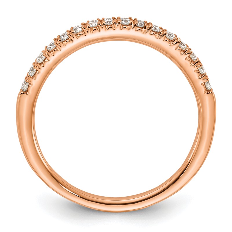 14k Rose Gold 1/4 carat Lab Grown Diamond VS/SI+ G+ Complete Wedding Band