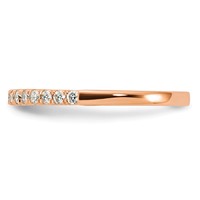 14K Rose Gold 0.25 Carat Lab Grown Diamond VS SI+ G+ Complete Wedding Band view 3