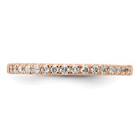 14K Rose Gold 0.25 Carat Lab Grown Diamond VS SI+ G+ Complete Wedding Band view 4