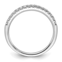 14K White Gold 0.25 Carat Lab Grown Diamond VS SI+ G+ Complete Wedding Band view 2