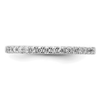 14K White Gold 0.25 Carat Lab Grown Diamond VS SI+ G+ Complete Wedding Band view 4
