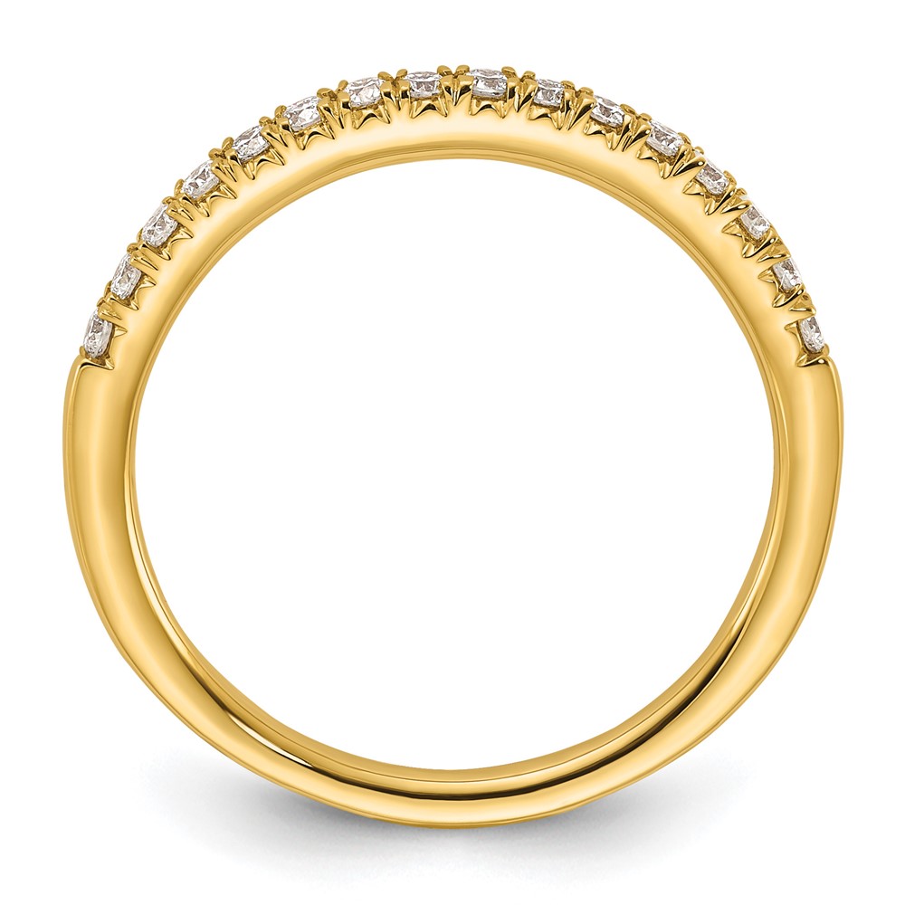 14k 1/4 carat Lab Grown Diamond VS/SI+ G+ Complete Wedding Band (RM6687B-025-7YLG)