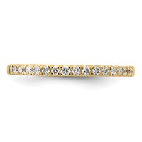 14K Yellow Gold 0.25 Carat Lab Grown Diamond VS SI+ G+ Complete Wedding Band view 4