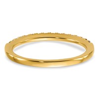 14K Yellow Gold 0.25 Carat Lab Grown Diamond VS SI+ G+ Complete Wedding Band view 5