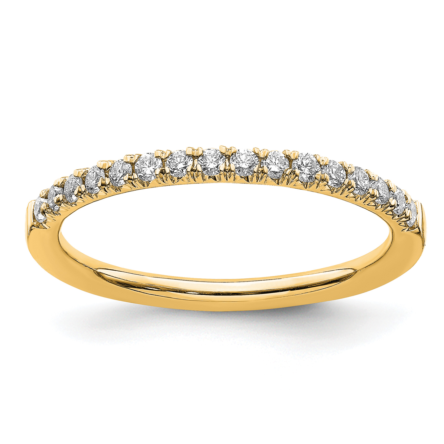 14k 1/4 carat Lab Grown Diamond VS/SI+ G+ Complete Wedding Band (RM6687B-025-7YLG)