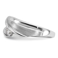 IBGoodman 10K White Gold 0.75 Carat Lab Grown Diamond VS SI+ G+ Five Stone Complete Men's Ring view 3