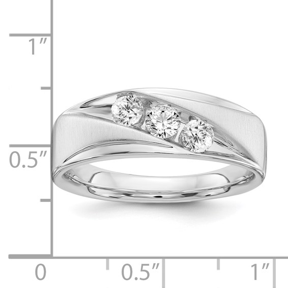 10kw Lab Grown Diamond VS/SI+ G+ Men's 3-stone Band