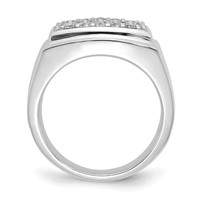 IBGoodman 10K White Gold 1 Carat Lab Grown Diamond VS SI+ G+ Cluster Men's Ring view 2