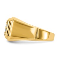 IBGoodman 10K Yellow Gold 1 Carat Lab Grown Diamond VS SI+ G+ Cluster Men's Ring view 3